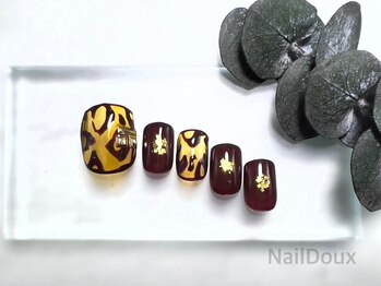 ネイル ドゥ 岡山駅前店(Nail Doux)/レオパードフットネイル