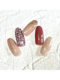 ピンクツィードネイル