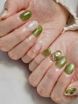 チカネイルミライ(Chika Nail ☆MIRAI★)の写真/アートが得意なゆいの杜ネイルサロン◆ハンド定額は同じコース内のアート入れ替え可能◎お得に可愛く♪