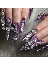 クロスネイル 渋谷店(CROSS nail)/ゴテゴテ紫ネイル