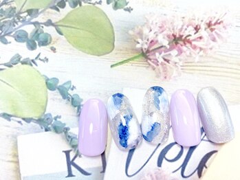 フルールソンネイル(fleur son nail)/2月シンプルアート