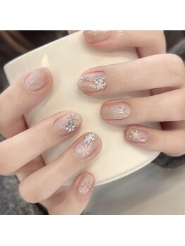 ユミ チップ ジェル ナガサダシ(U.m_)/冬っぽいネイル