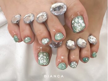 ビアンカ 葛西店(Bianca)の写真/サンダルの季節♪シンプルも華やかもアートの種類盛り沢山！自分にあったデザインきっと見つかる♪