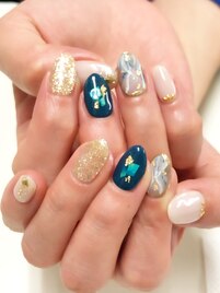 大理石風ネイル