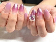 サロンドフォーエイチ(salon de 4H)/大人ネイル！紫グラデーション！