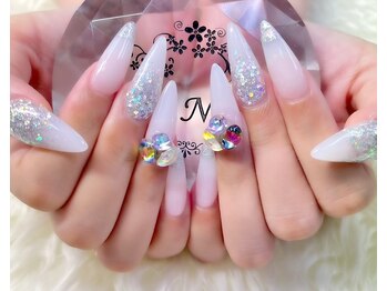 マイネイル 池袋(My Nail)/ちゅるんと乳白ロングネイル☆