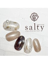 ネイルアンドアイラッシュサロン ソルティ 寺田町(salty)/ホイルネイル