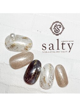 ネイルアンドアイラッシュサロン ソルティ 寺田町(salty)/ホイルネイル