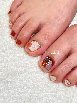 ル ソレイユ(Le soleil)/和柄フットネイル　by　mikiko