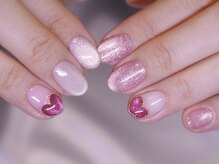 ペシェネイル(peche nail)/ぷっくりハート