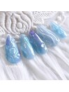 ブルーニュアンス水滴ネイル