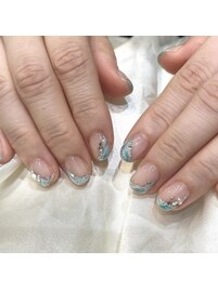 涼しげ夏ネイル