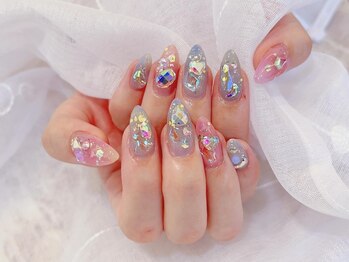 ネイルサロン デコール(NAIL SALON Decor)/オーロラストーンキラキラネイル