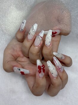 カラーズ(colors)/☆ホワイト×ボルドーネイル☆