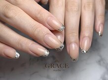 グレース ネイルズ(GRACE nails)/ガラスフレンチ
