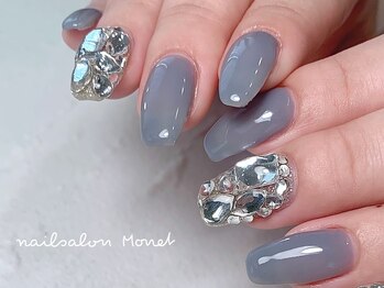 ネイルサロン モネ(Monet)/ワンカラー＋ストーン