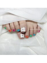 アン ジョーヌドラゴ/【フットネイル】カラフルネイル