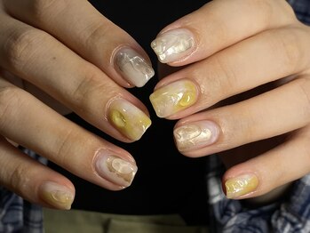 アールネイル(r.nail)/yellow×white