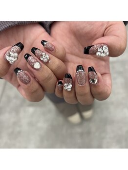 アンダーバーホワイト 大阪上本町店(_WHITE)/ギラギラネイル