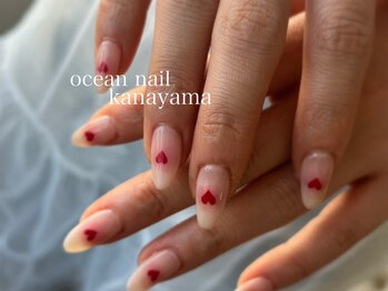 オーシャンネイル 金山店(Ocean Nail)/＃チーク×ハートネイル