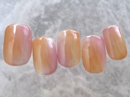 シルキーホワイトピンクオレンジ