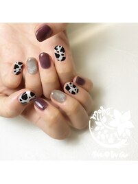 ☆牛柄ネイル☆