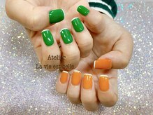 アトリエ ラヴィエベル(Atelier La vie est belle!)/ジェル盛りカラフルフレンチ☆