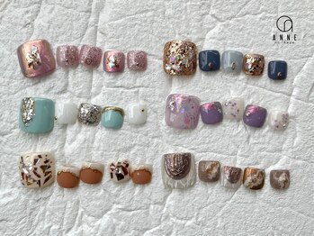 アンネ 梅田 ALLYS店(ANNE)/foot art design7月☆パラジェル