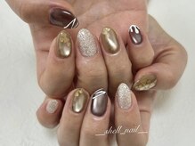 シェルネイル(shell nail)/バレンタインネイル