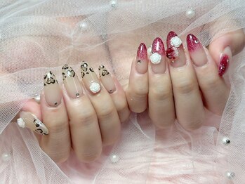 プティ アイビューティ 京橋店(peTiT eyebeauty)/アシンメトリーネイル 秋ネイル