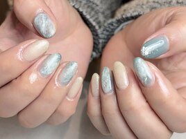 大理石風！グリーンホワイト