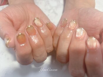 ネイルサロン ユーココン(YouCocon)/マグネット+ミラーフレンチ