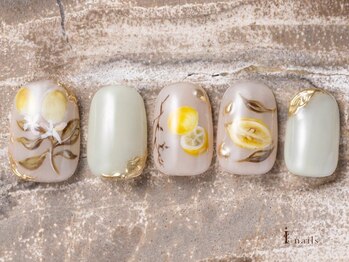 アイネイルズ 吉祥寺店(I nails)/手描きフルーツレモン