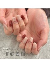 ロアンネイル(roan nail)/チェック×ミラー