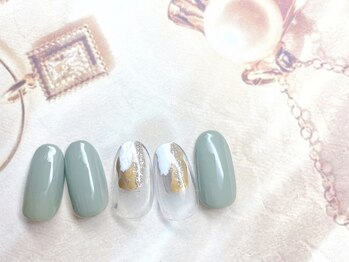 フルールソンネイル(fleur son nail)/2月シンプルアート