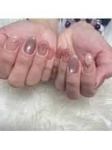白べぇーっ 本店 湊町店/クリアフラワーネイル