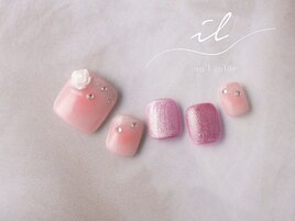 チークネイル×グラデーション