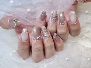 モカ 京橋(moca)/【Ayano】ツイードネイル