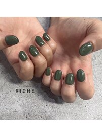 グリーンワンカラーネイル！