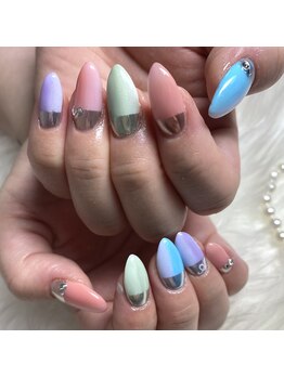 エヌエービー(N.A.B.)/縦グラ ミラーネイル