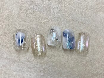 グラッドネイル 銀座店(GLAD nail)/爽やかニュアンスネイル