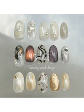 ソーネイル(Soo.nail)/2月定額ネイルシンプルデザイン