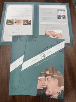 ブリーズベール(BRISE VERT)/サロンのパンフレットです