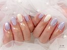 梅雨カラーのオーロラネイル☆彡
