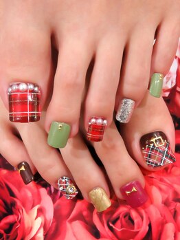 カラーズ 浜松店(colors)/チェックで可愛く秋ネイル♪