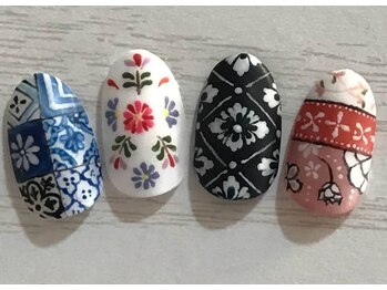 アップネイル/手書きアートオーダーネイル