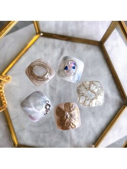 ルピナス(Lupinus)/選べる親指アート