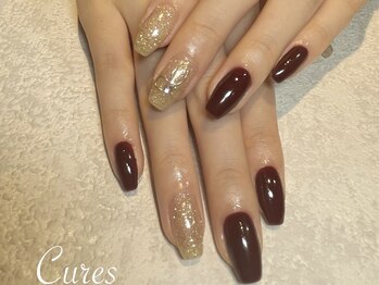 キュアーズ ネイル(CURES NAIL)/キラキラリボンネイル