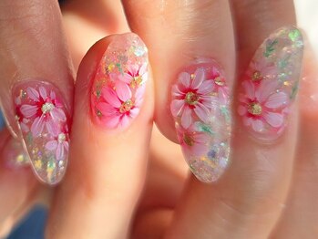 NAIL FIZ 吉祥寺【長さだし/韓国/ワンホン/スカルプ/パラジェル】 [ネイルフィズ]の写真/【初回オフ無料】パラジェルデザインご相談コース￥8980~［季節の手描きお花デザインが豊富］[吉祥寺］