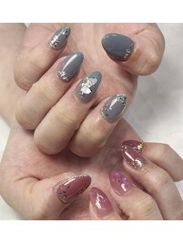 アシメカラーネイル